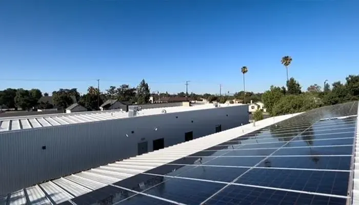 Commercial solar panel cleaning